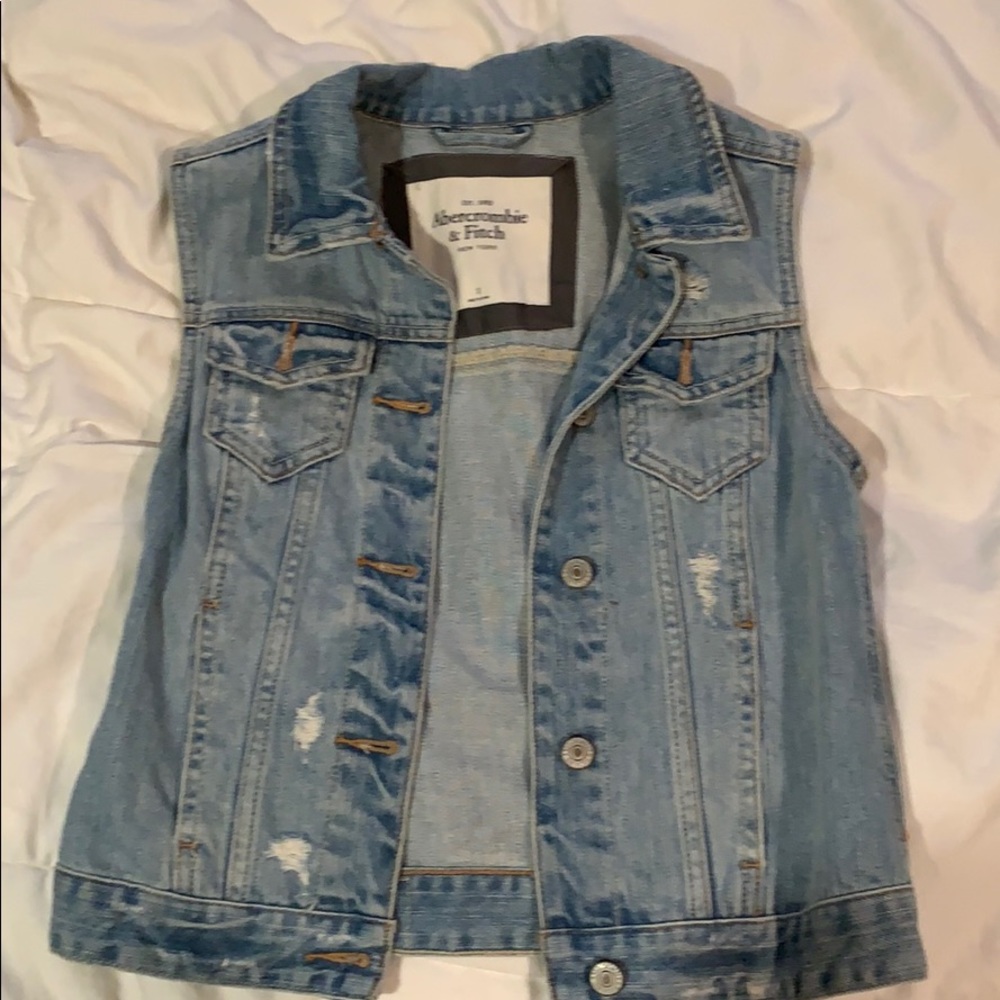 Jean jacket vest from A&F